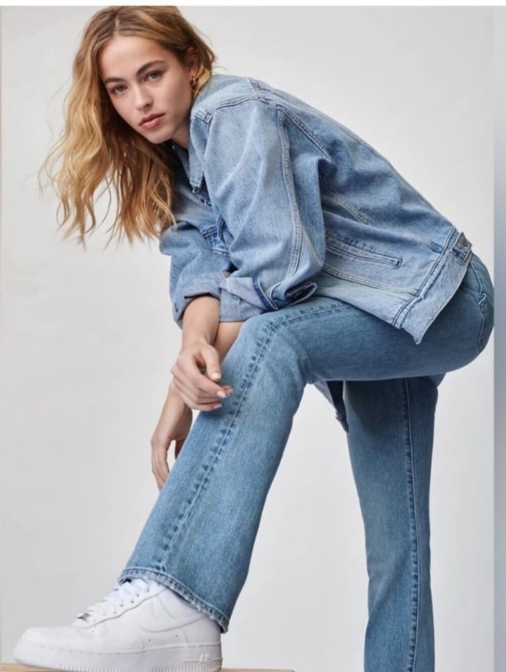 ARITZIA DENIM FORUM The Bailey High Rise Boot Jeans Blue 24 98% Organic Cotton